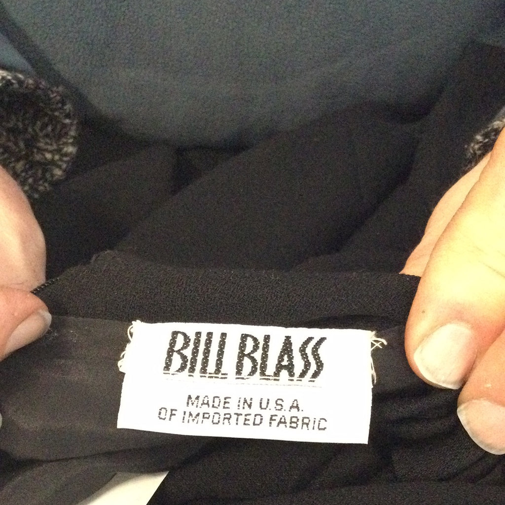 1980's Bill Blass Black Dress size 7/8