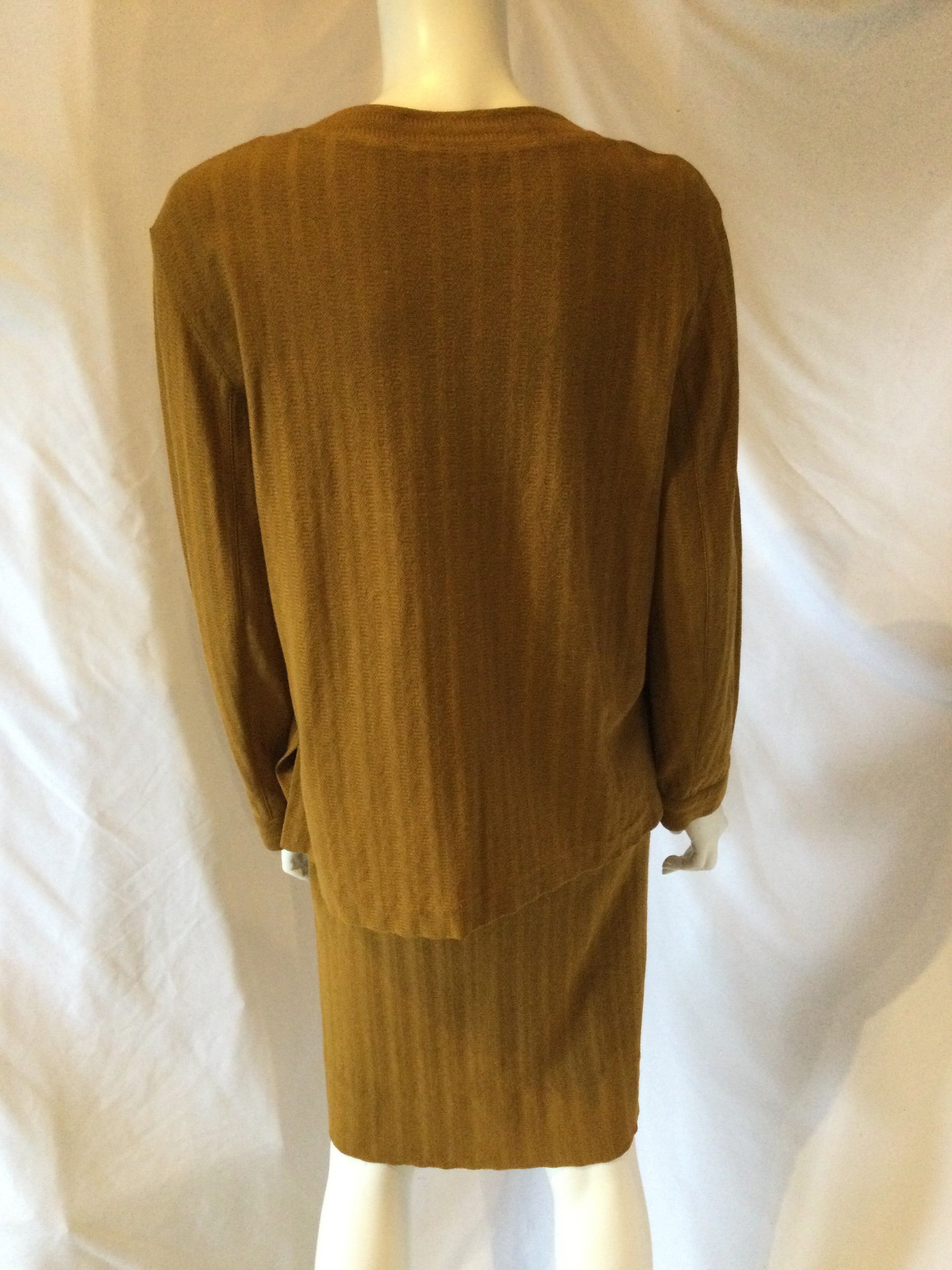 Missoni Vintage 1970's Brown knit 2 piece ensemble size 10