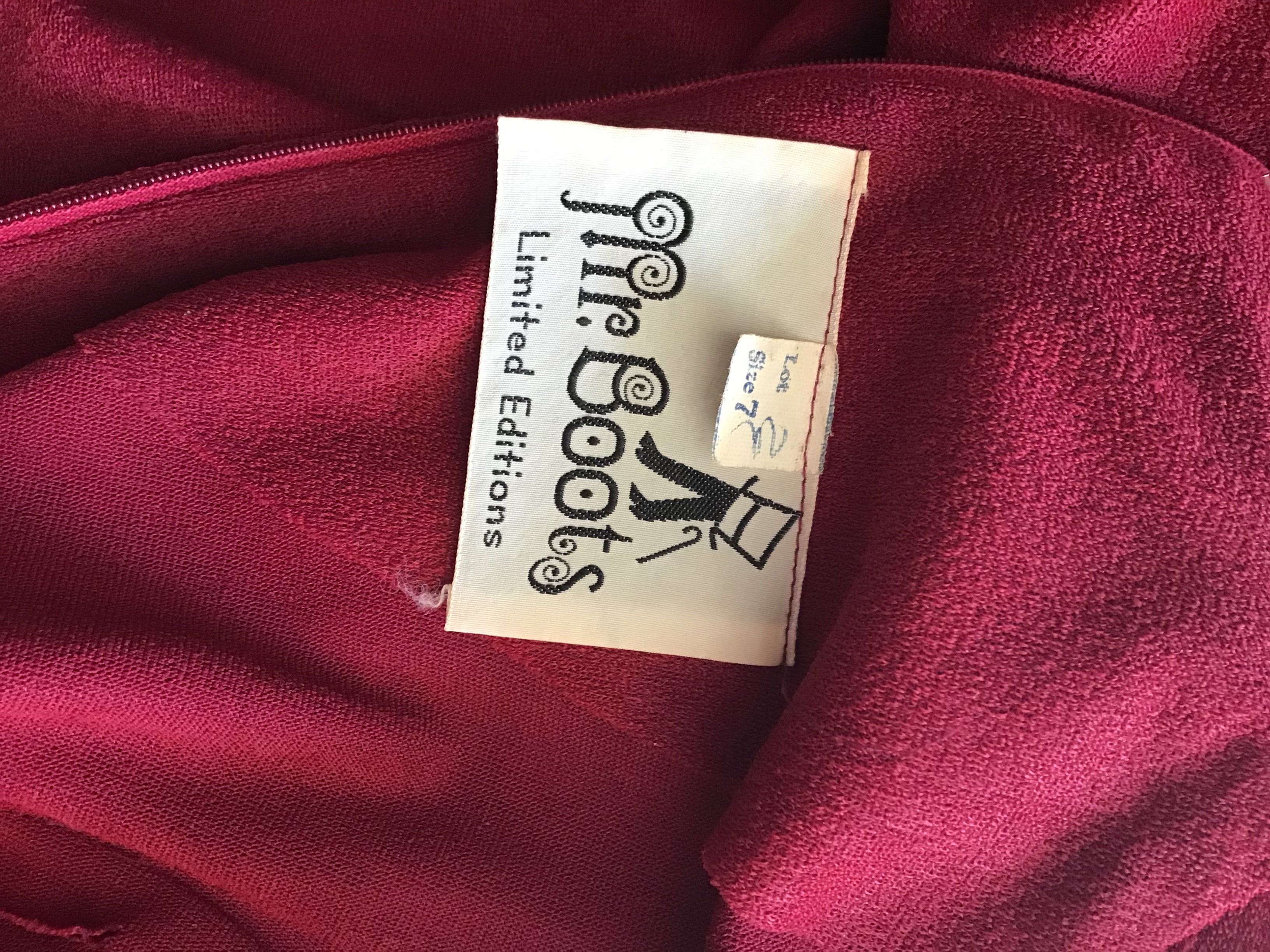 1970's  Red and Gold Mr Boots Snakes Evening Gown size 4