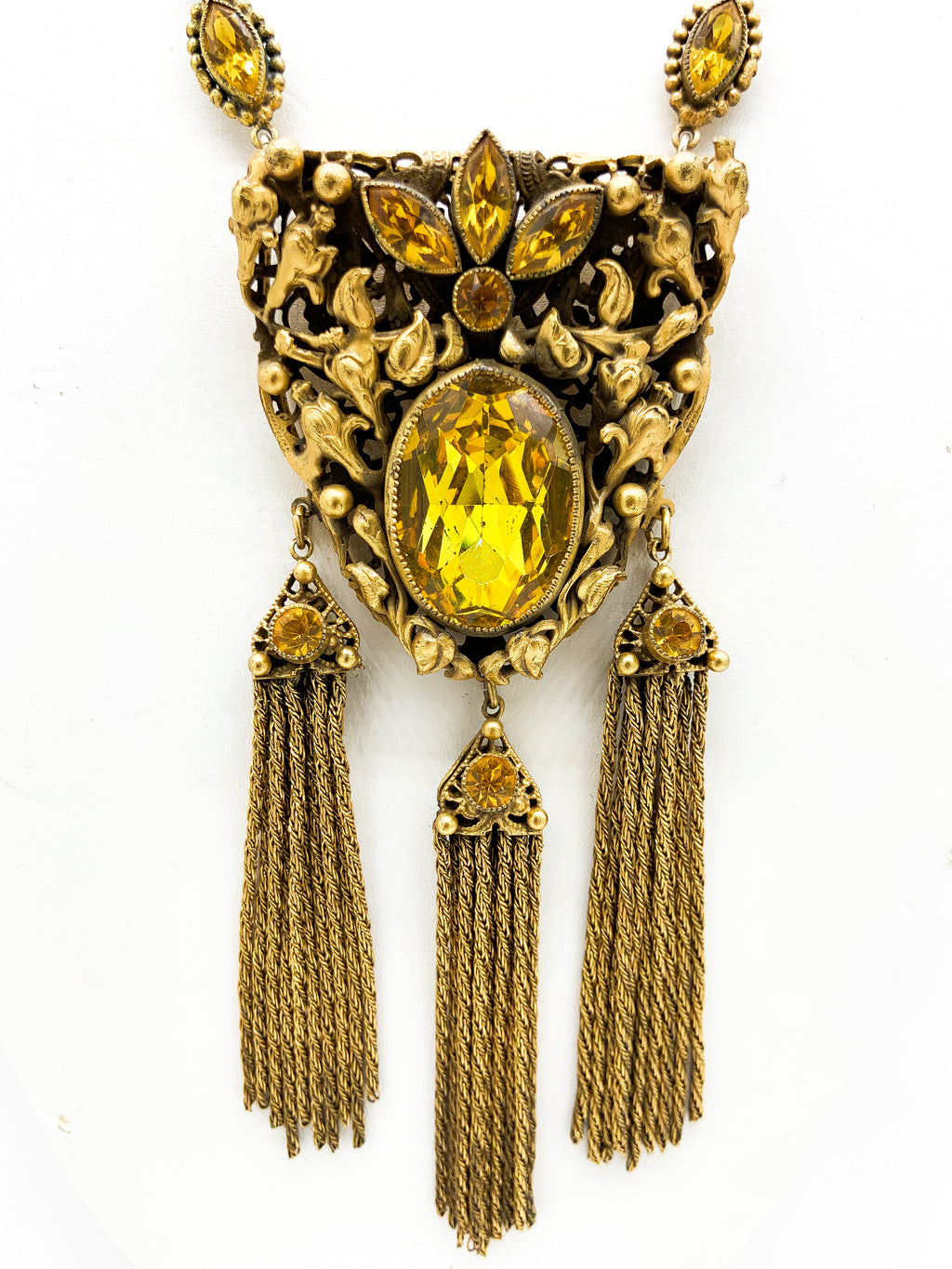 Vintage 30’s Gold Braided Statement Necklace