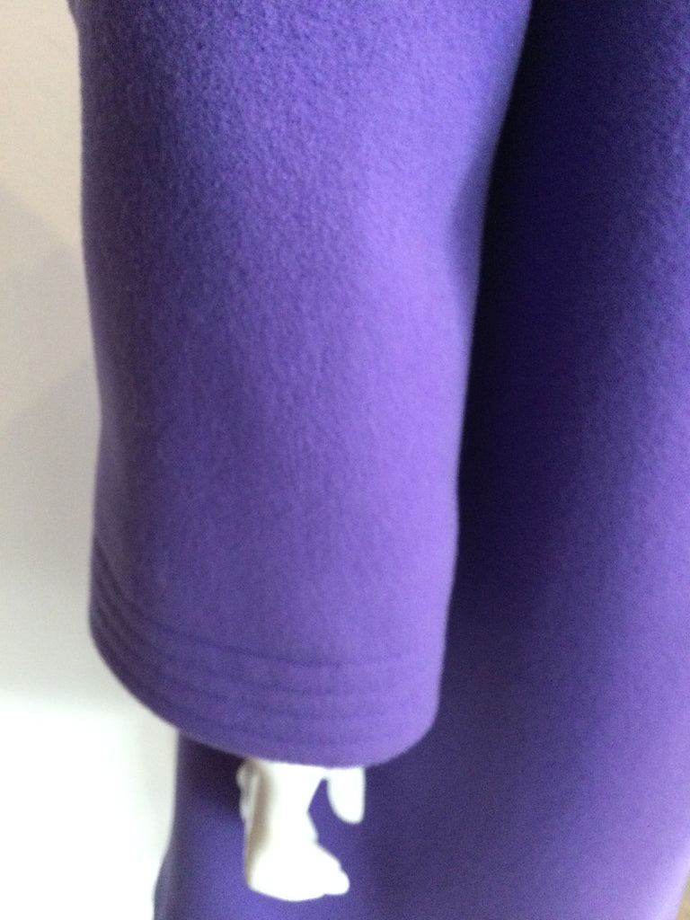 80s Pauline Trigere Purple Wool Coat Size up to 10/11