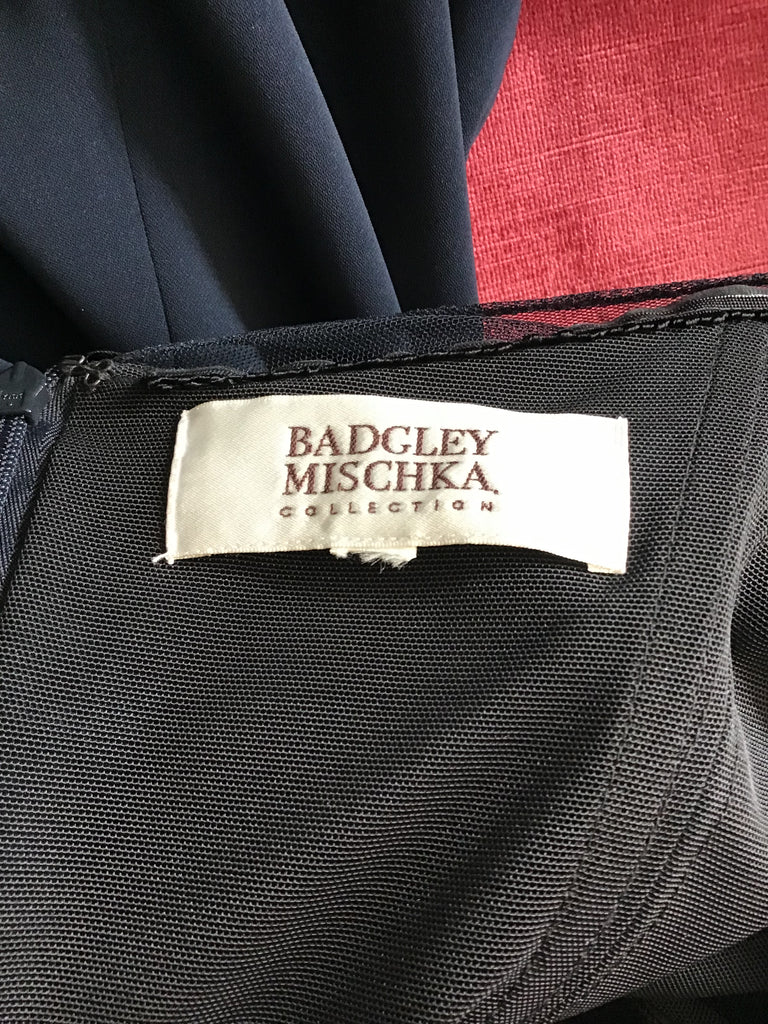 2000 Bagley Mischka Navy Evening Gown