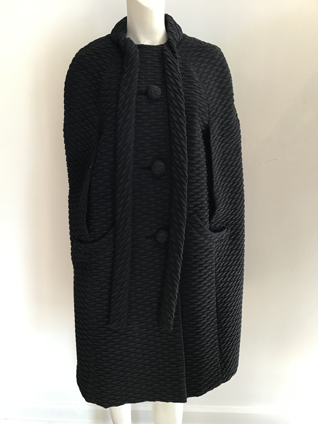 1950's Frank Gallant woven cotton/wool blend Evening Coat-one size