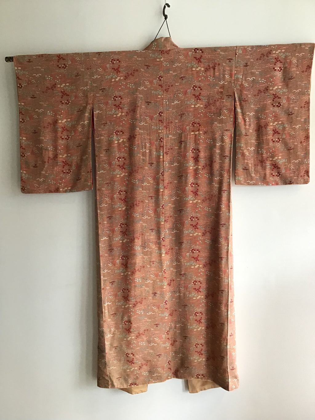 1920s Japanese Mauve printed Kimono