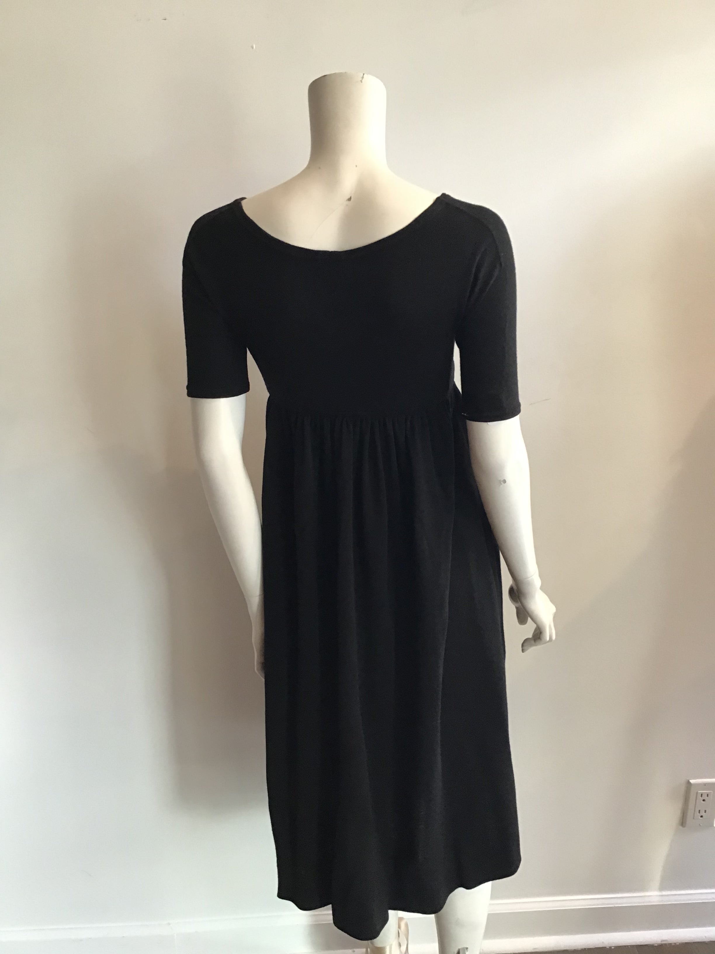 1960s Rudi Gernreich Black Wool blend  Cocktail Dress size size 7/8