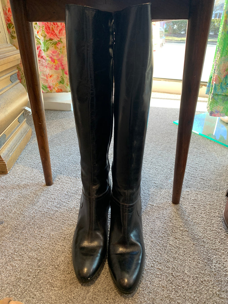 Salvatore Feragamo Black Heeled Boots