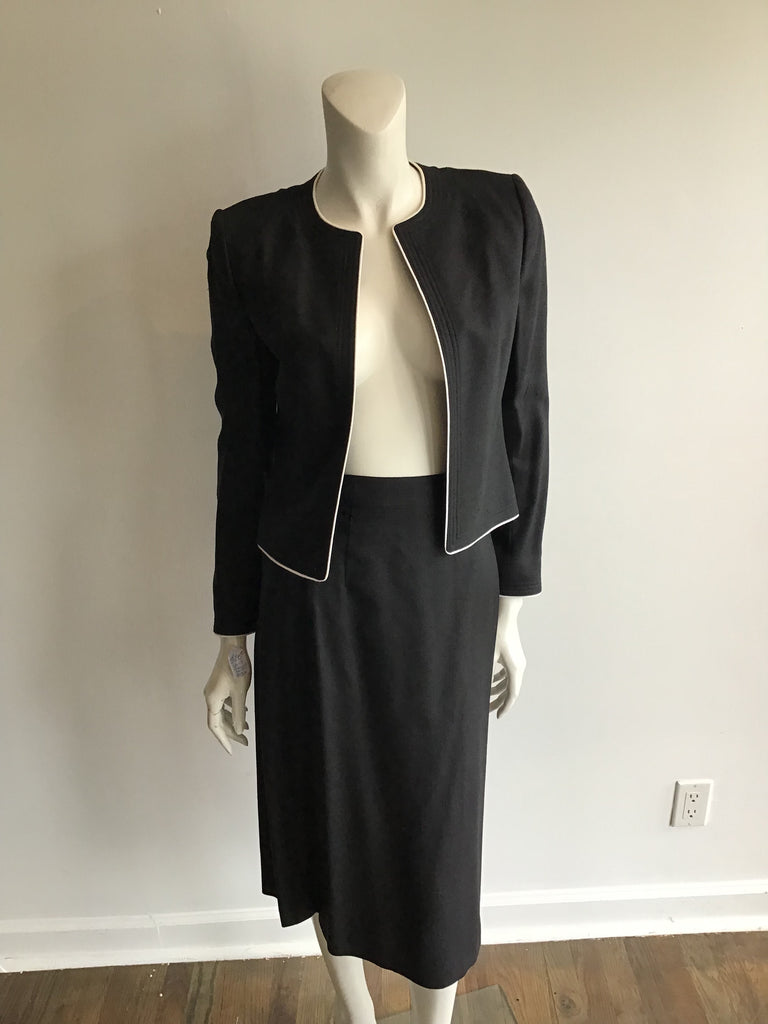 1980s Louis Féraud Black Linen Suit – Sophia's Gallery