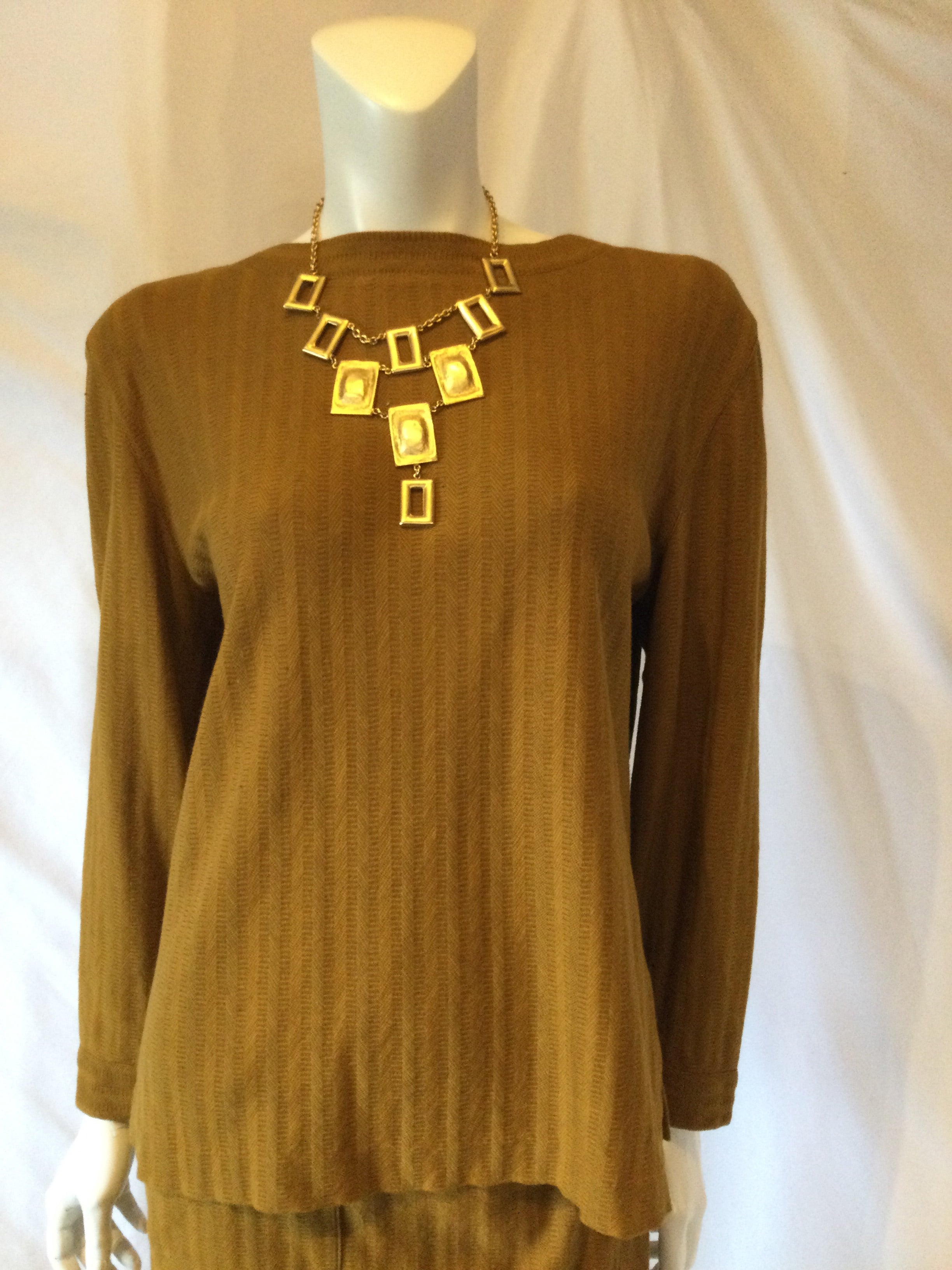 Missoni Vintage 1970's Brown knit 2 piece ensemble size 10