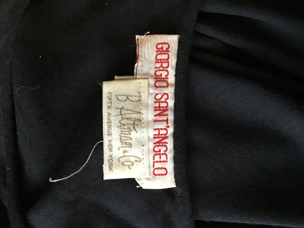 1970s Giorgio Saint’Angelo Black Knit Dress