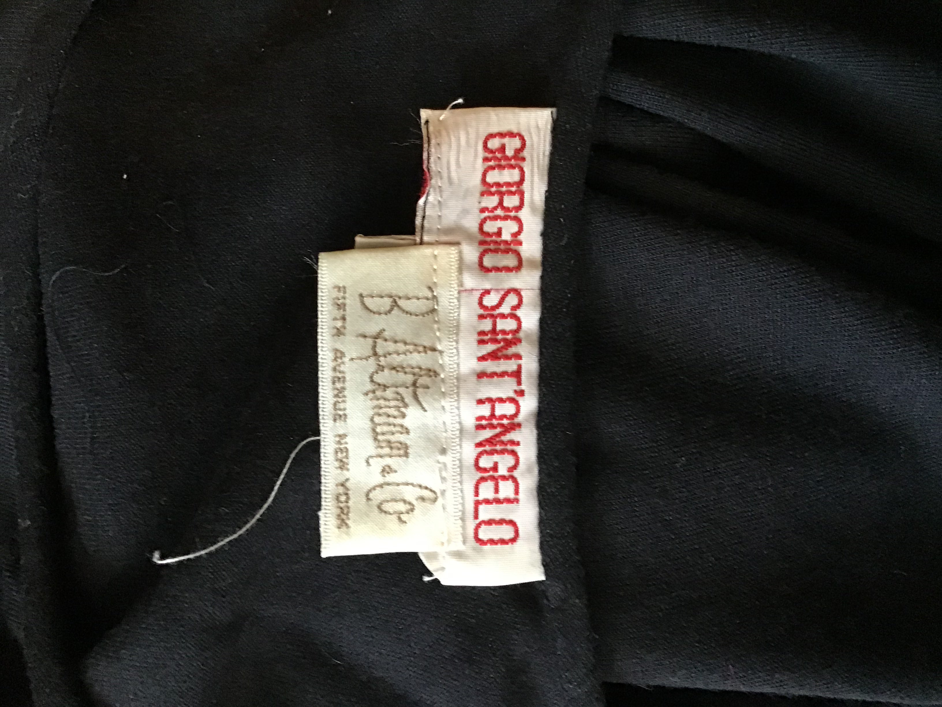 1970s Giorgio Saint’Angelo Black Knit Dress