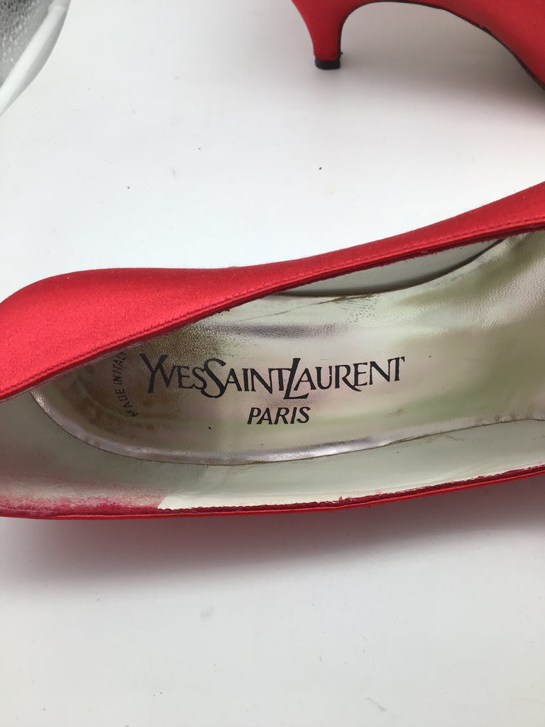 Vintage 90s YSL Red Heels