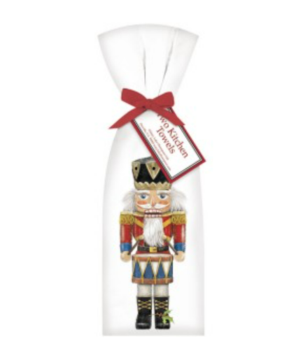 Classic Christmas Nutcracker Kitchen Towel Pair