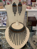rare schreiner necklace and earring set vintage 1960s