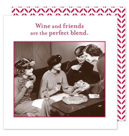 Shannon Martin wine and friends napkin