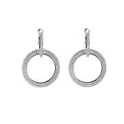 Rhinestone hoop earrings 