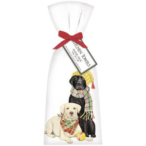 Holiday Labs in Plaid Kitchen Towel Pair